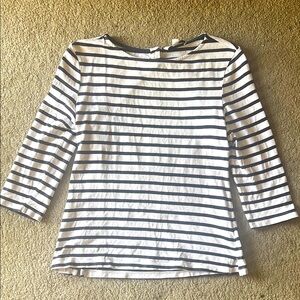 Striped 3/4 Sleeve - Navy and White
